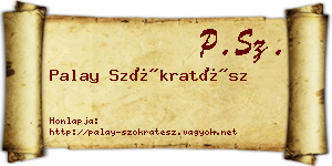 Palay Szókratész névjegykártya